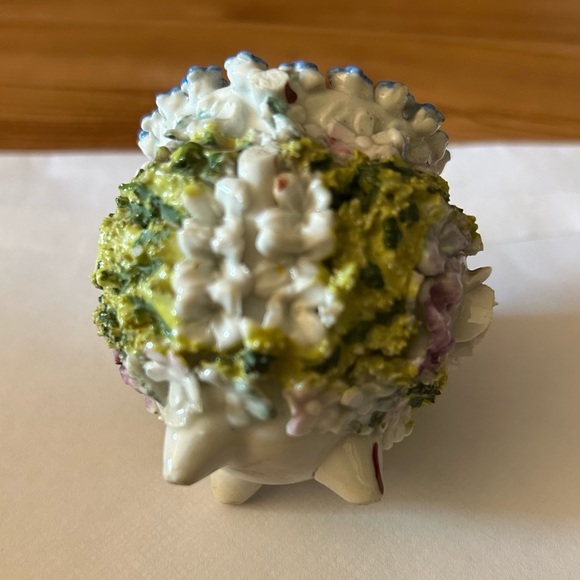 Early German Elfinware Applied Floral Toothpick Holder c 1920 - Antique Original - Picture 2 of 8